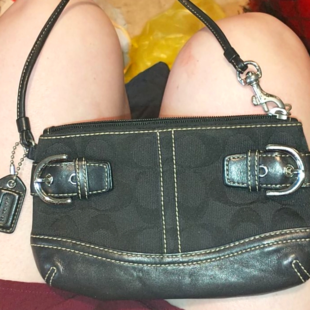 Authentic larger Coach wristlet